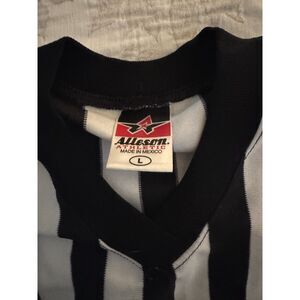 Alleson Athletic Referee Jersey Black/White Striped Size L